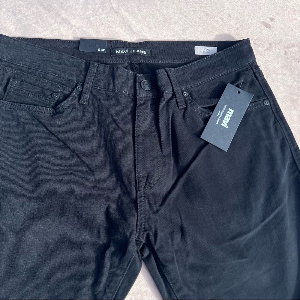 NWT men's black Mavi "Jake" slim fit jeans size 34 X 32
